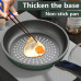 1pc Non-Stick Frying Pan 24cm/9.45inch Diameter Cookware with Lid Suitable for Fried Eggs for Stove and Induction Cooker New Style