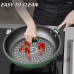 1pc Non-Stick Frying Pan 24cm/9.45inch Diameter Cookware with Lid Suitable for Fried Eggs for Stove and Induction Cooker New Style