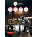 AFRA Stand Mixer, 1200W, 5L Stainless Steel Bowl, 6 Speed, 7635 Copper Motor, Metal Gear Design, Anti-Leaking, Low Noise, Non-Slip Rubber Feet AF-1200SMBK, 2 Year Warranty.