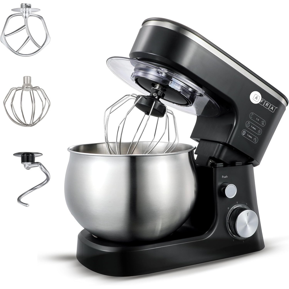 AFRA Stand Mixer, 1200W, 5L Stainless Steel Bowl, 6 Speed, 7..
