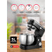 AFRA Stand Mixer, 1200W, 5L Stainless Steel Bowl, 6 Speed, 7635 Copper Motor, Metal Gear Design, Anti-Leaking, Low Noise, Non-Slip Rubber Feet AF-1200SMBK, 2 Year Warranty.