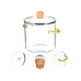 APPKER Glass Cooking Pot with Lid, Borosilicate Heat Resistant Slow Cooker, Glass Cookware Set with Lid and Handle for Stove, Suitable for Cooking Pasta, Noodles, Soup, Grains, Fruit, Seafood