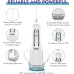 Annmiir Water Dental Flosser Professional Irrigator for Dental & Oral Care with 8 Tips 4 Modes 310mL Large Capacity IPX7 Waterproof Rechargeable and Portable Cordless (White)