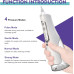 Annmiir Water Dental Flosser Professional Irrigator for Dental & Oral Care with 8 Tips 4 Modes 310mL Large Capacity IPX7 Waterproof Rechargeable and Portable Cordless (White)