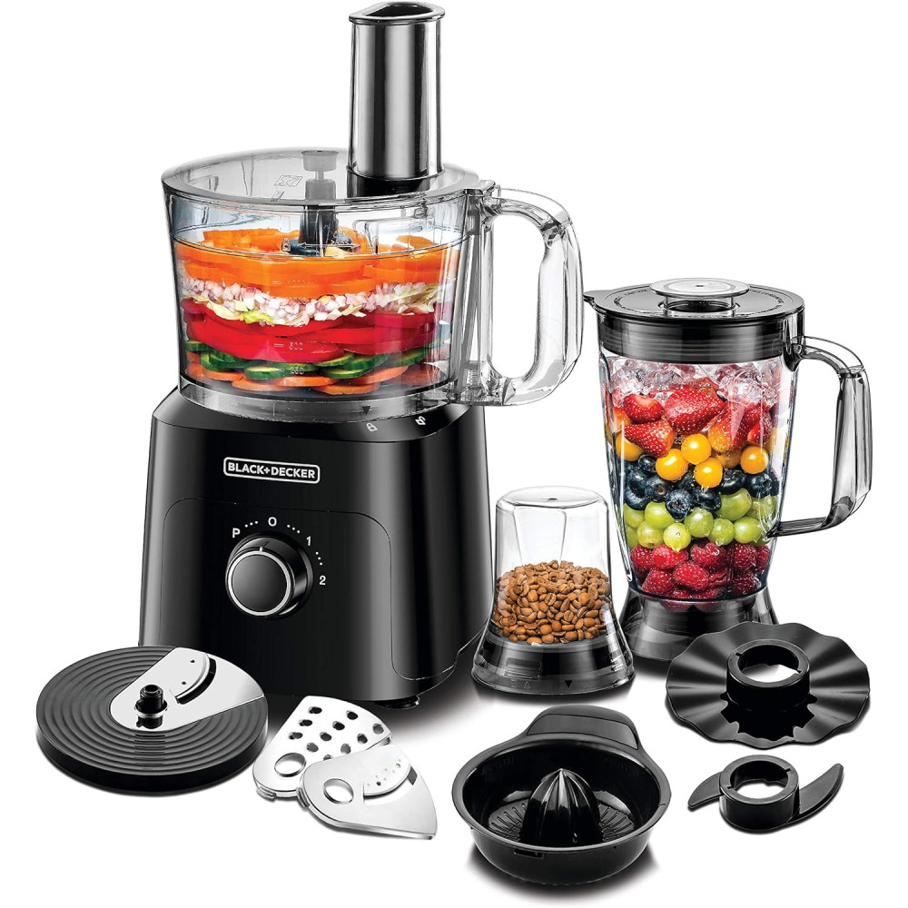 BLACK & DECKER 5-in-1 Food Processor, 750W Power, 2L Process..