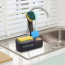 Bestseek Kitchen Dish Soap Dispenser with Sponge Holder, Newest 2-in-1 Countertop Soap Pump Dispenser, for Kitchen Sink Dishwashing Soap Dispenser - 12.5 Ounces