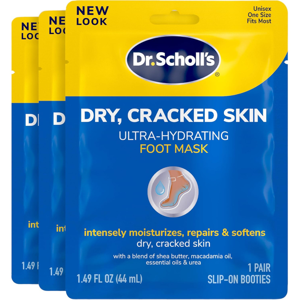 Dr. Scholl's Ultra Hydrating Foot Peel Mask 3 Pack, Intensel..