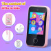 ERTYU Kids Smart Phone Toys for Girls Ages 3-7 with Dual Camera - Toddler Phone Toys with Learning Games, Travel Toys with MP3 Music Player for Birthday Gifts for 3 4 5 6 7 Year Old Kids (Pink1)