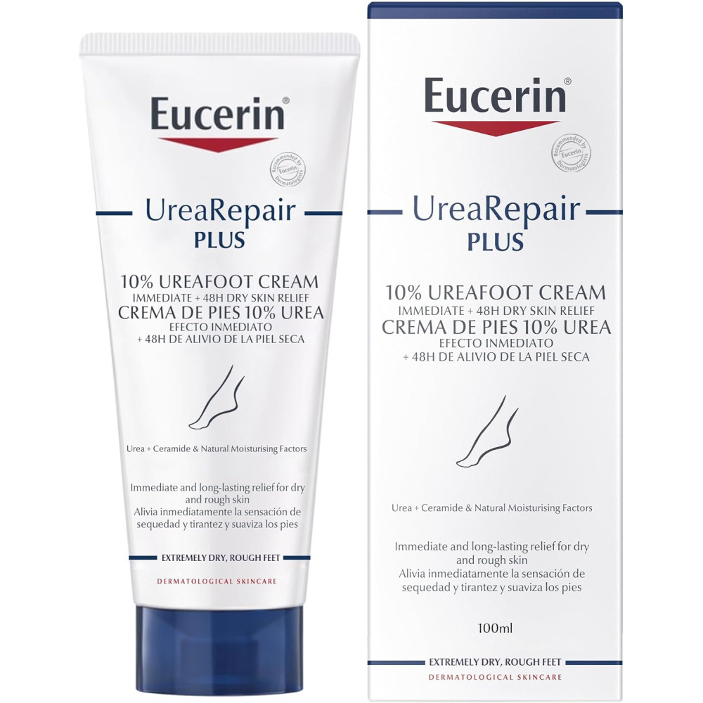Eucerin UreaRepair Plus 10% Urea Foot Cream with Ceramide, S..