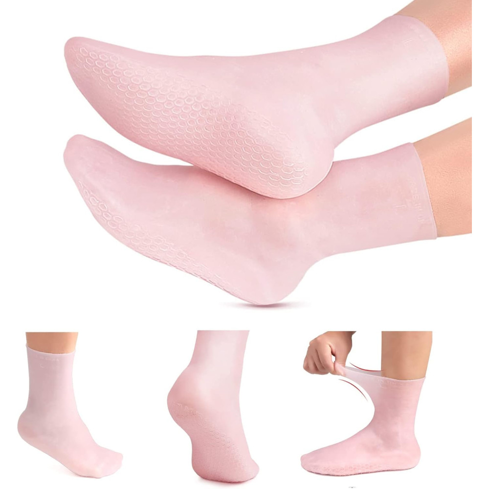 KASTWAVE Moisturizing Socks, Long Silicone Socks, Aloe Socks..