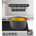 LIFE SMILE Cooking Pots Set - Granite Stone cookware set Multi Layer Granite Non Stick Coating - Bakelite Handles 100% PFOA FREE, Induction Base Cooking Sets (Brown, 16/20/24CM)