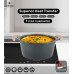 LIFE SMILE Cooking Pots Set - Granite Stone cookware set Multi Layer Granite Non Stick Coating - Bakelite Handles 100% PFOA FREE, Induction Base Cooking Sets (Brown, 16/20/24CM)