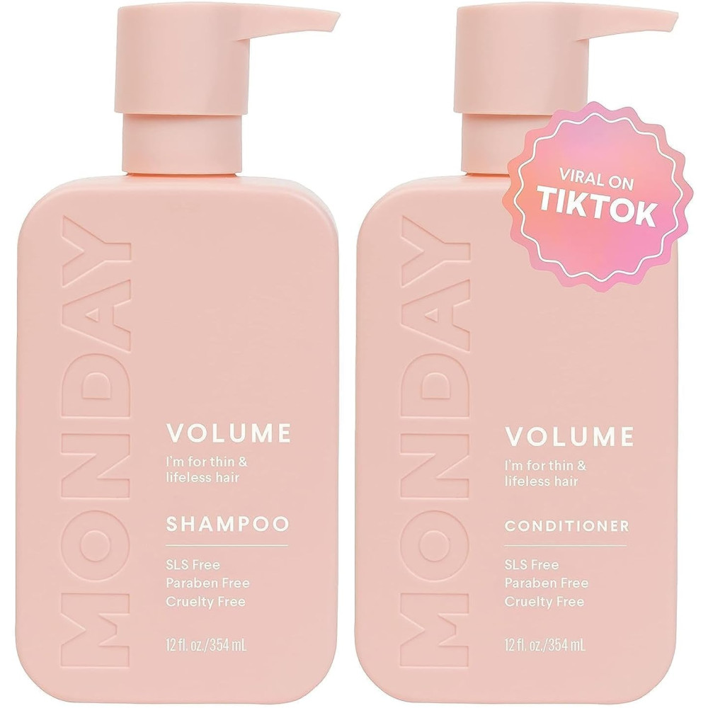 MONDAY HAIRCARE Volume Shampoo + Conditioner Set (2 Pack) 12..