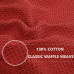 MahMir 100% Cotton Waffle Weave Kitchen Dish Cloths, Waffle Tea Towels Ultra Soft Absorbent Quick Drying Dish Towels, 34x34 CM, 4-Pack, (Mixed Color)