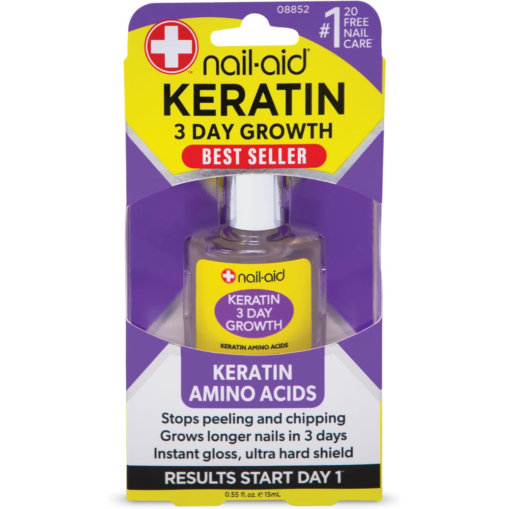 Nail-Aid Keratin 3 Day Growth Nail Treatment & Strengthener,..