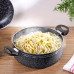 Royalford 9pcs Ritz Plus Cookware Set RF12514 Marble Coated and Press Aluminum Body, with Dot Induction Base, Bakelite Handles and Lid Casseroles, Saucepan, Bamboo Kitchen Tools and Fry Pan