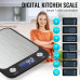ميزان مطبخ رقمي متعدد الوظائف من SKY-TOUCH، زر لمس، نحيف للغاية مع شاشة LCD كبيرة، 11 رطل/5 كجم، 22 رطل/5 كجم، من الفولاذ المقاوم للصدأ (البطاريات متضمنة) (10000 جم/1 جم)