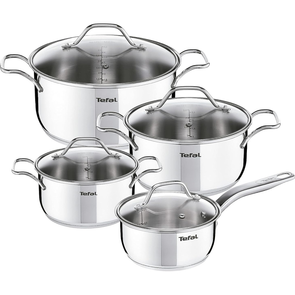 TEFAL Cookware Set | Intuition Stainless Steel 8 pcs Cooking..