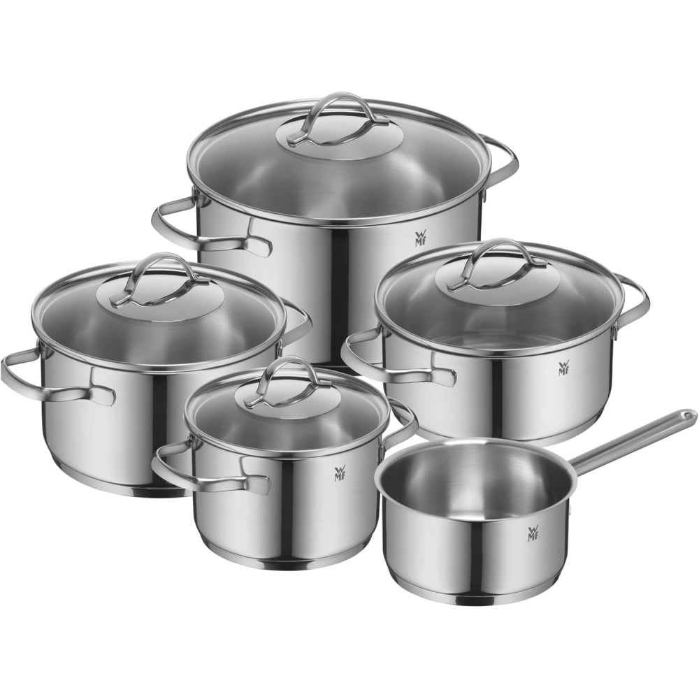 WMF Provence Plus 5-Piece Induction Saucepan Set with Glass ..