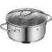 WMF Provence Plus 5-Piece Induction Saucepan Set with Glass Lid, Polished Cromargan Stainless Steel, Saucepan Set, Uncoated