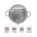 7.8 Inch Stainless Steel Deep Frying Pan for Outdoor Use, Japanese Tempura Dish Pan with Lid, Stainless Steel with Temperature Control and Oil Drain Holder, Suitable for Frying French Fries, Chicken and Other Foods