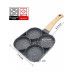 1 Pot Non-Stick Egg Frying Pan Pancake Maker Cookware Components 4 Cups Aluminum Alloy Egg Omelette Pan