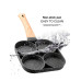 1 Pot Non-Stick Egg Frying Pan Pancake Maker Cookware Components 4 Cups Aluminum Alloy Egg Omelette Pan