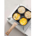 1 Pot Non-Stick Egg Frying Pan Pancake Maker Cookware Components 4 Cups Aluminum Alloy Egg Omelette Pan