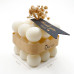 Scented bubbles candles French Vanilla Dutch Rose 2pcs Natural Soy Wax Pure Honey Cube Candle for Home Bedroom Bathroom Decor Nice White Candle