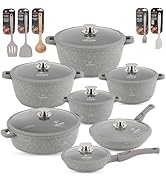 LIFE-SMILE-Cooking-Pots-Set-Granite-Stone-cookware-set-Multi