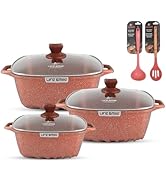 LIFE-SMILE-Cooking-Pots-Set-Granite-Stone-cookware-set-Multi