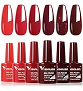 V-VENALISA-Gel-Nail-Polish-Set-6-Colors-Burgundy-Red-Gel-Pol