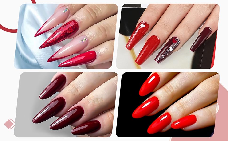V-VENALISA-Gel-Nail-Polish-Set-6-Colors-Burgundy-Red-Gel-Pol